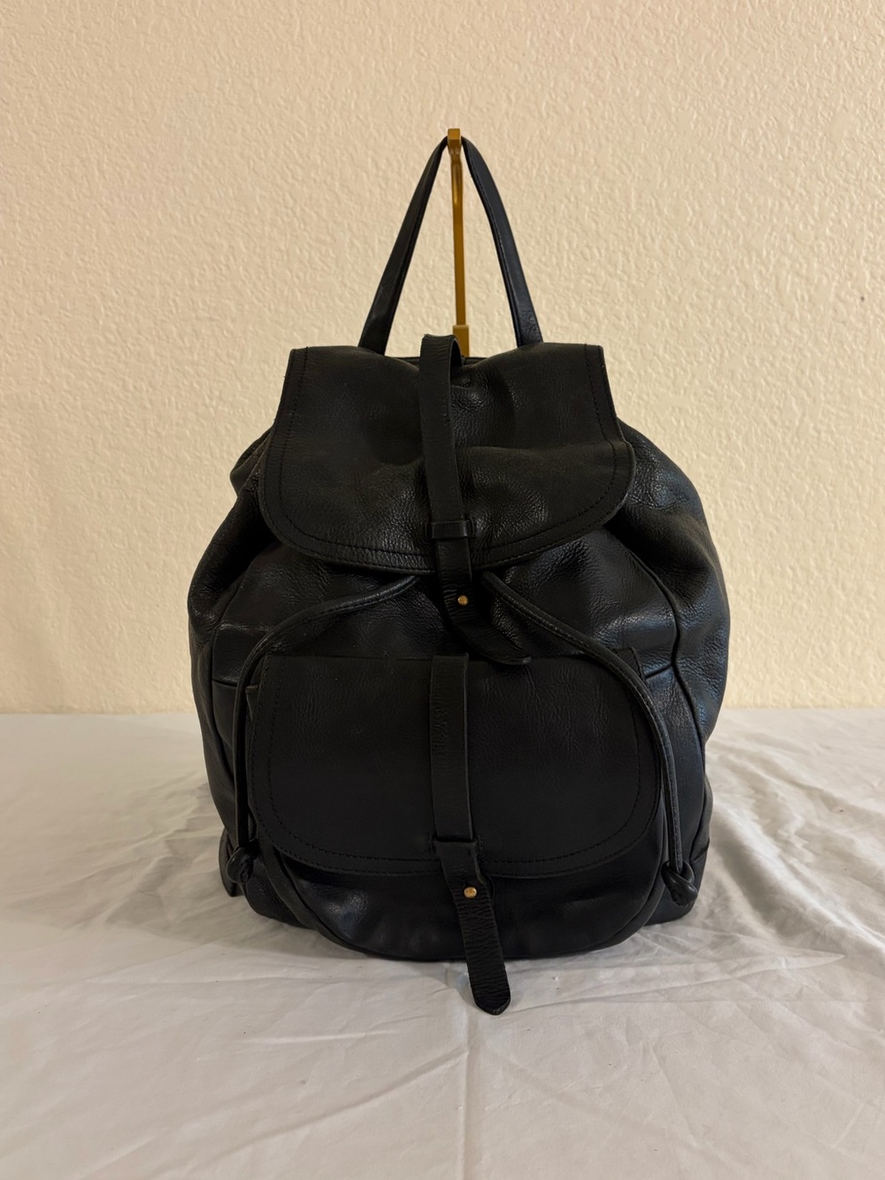 Madewell The Transport Rucksack Black Leather